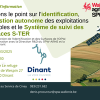 Affiche Faisons le point sur l'identification, la gestion autonome des exploitations agricoles et le Système de suivi des surfaces S-TER
